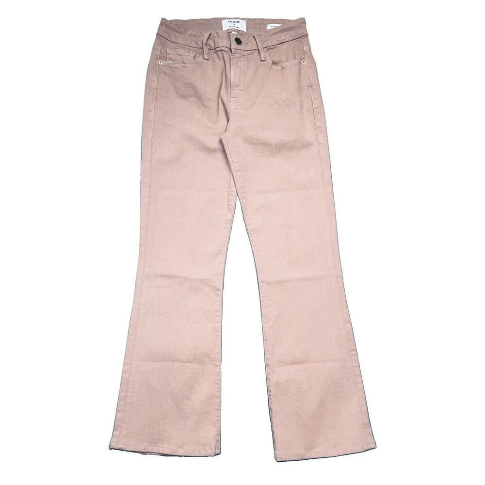 Frame X Aerin Le Crop Mini Boot Jeans 24 (25x26.5) Dusty Rose Ankle Hemmed Women
